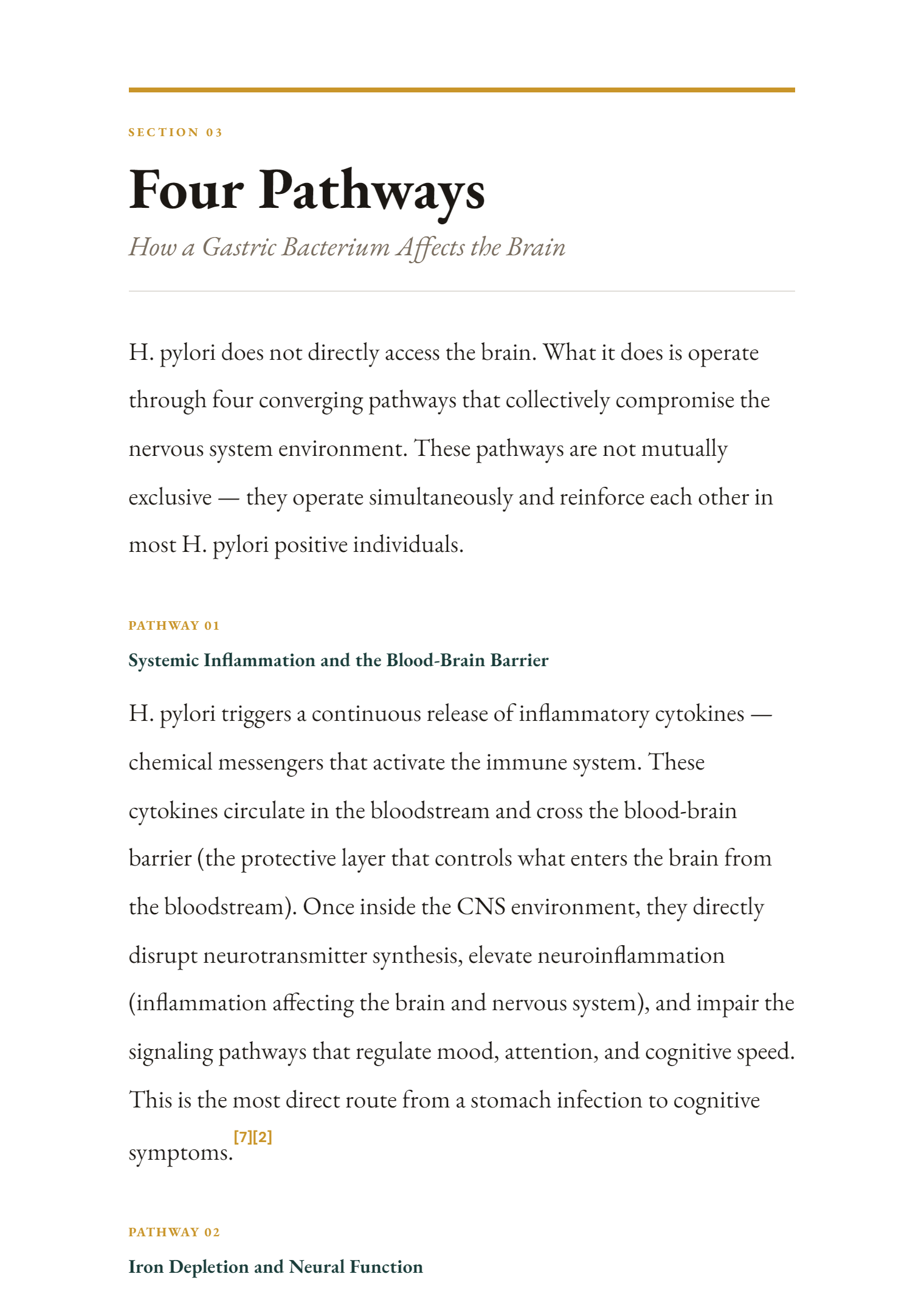 A page from Section 03 of the guide — Four Pathways